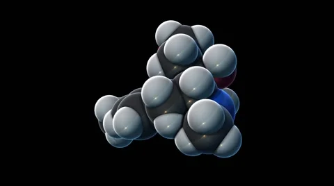 Oxycodone, molecular model 스톡 동영상 64826136