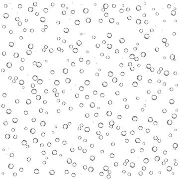 Oxygen air bubbles  flow  in water on white  background. Stock Illustration