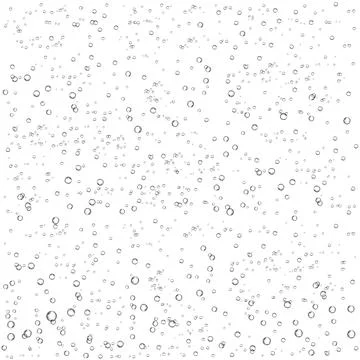 Oxygen air bubbles  flow  in water on white  background. Stock Illustration