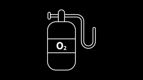 Oxygen bottle icon animation Stock Footage 315181656