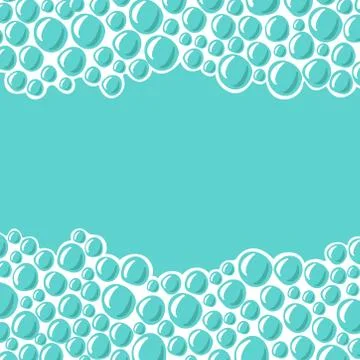 Oxygen bubbles border. Cartoon vector illustration. Hand drawn, sketch style Stock Illustration