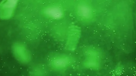 Oxygen bubbles  floating  in water Video stock 79732630