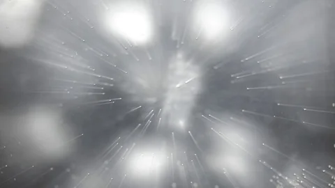 Oxygen bubbles  floating  in water Video stock 79732855