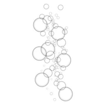 Oxygen bubbles icon, realistic style Stock Illustration