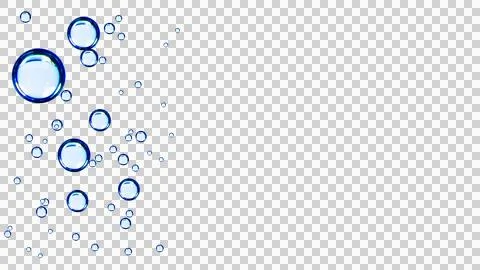 Oxygen bubbles from water. on isolated transparent background Illustrazione stock