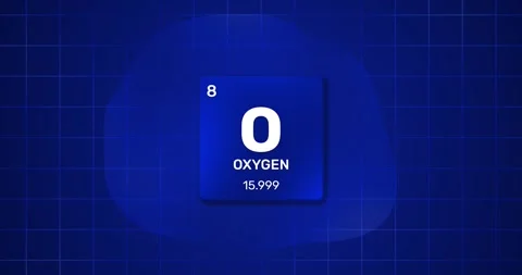 Oxygen chemical element Periodic Table Stock Footage 300776311