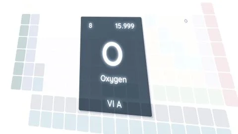 Oxygen chemical element  physics and chemistry illustration backdrop 스톡 일러스트