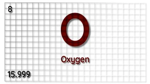 Oxygen chemical element  physics and chemistry illustration backdrop 스톡 일러스트