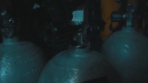 Oxygen cilinder close up Stock Footage 151048165