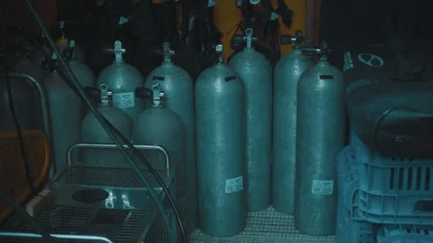 Oxygen cilinders and equipments Stock Footage 151045188