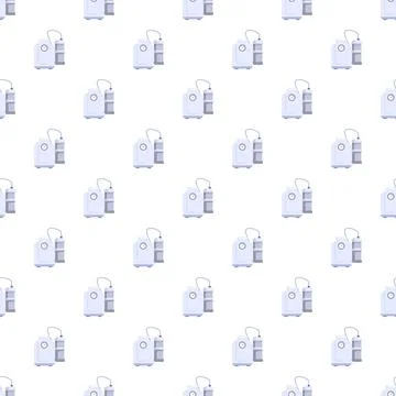 Oxygen concentrator devices forming a seamless medical pattern Illustrazione stock