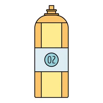 Oxygen cylinder o2 tank flat vector illustration Stock Illustration