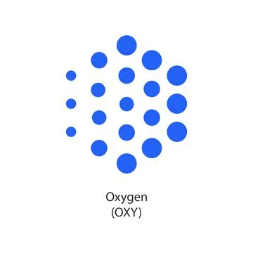 Oxygen decentralized cryptocurrency vector logo Stock Illustration