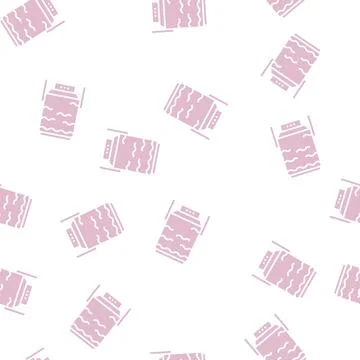 Oxygen delignification system glyph seamless pattern Stock Illustration