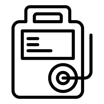 Oxygen device icon outline vector. Medical concentrator Stock Illustration