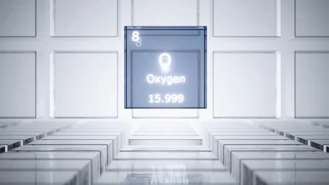 OXYGEN is an element on the periodic table. Stock Footage 329773279
