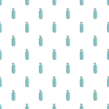 Oxygen gas cylinder seamless pattern background Stockillustratie
