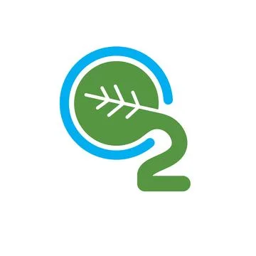 Oxygen icon vector leaf  concept design template 库存插图