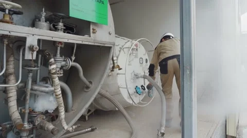 Oxygen Manufacturing Plant Stock Footage 151358092