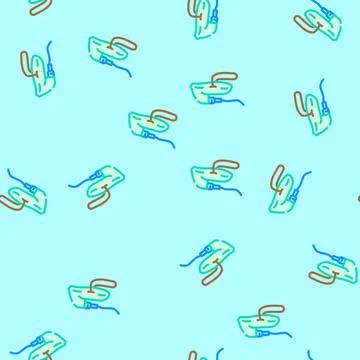 Oxygen mask ambulance vector seamless pattern Illustrazione stock