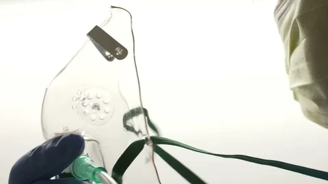 Oxygen Mask Application Video stock 126620255