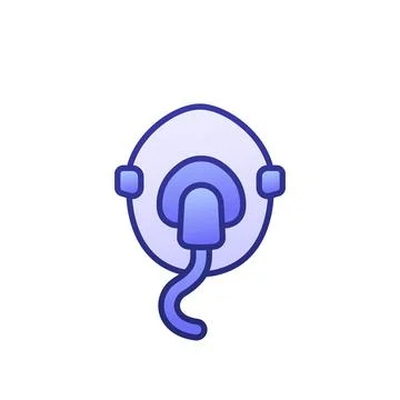 Oxygen mask icon with outline Illustrazione stock