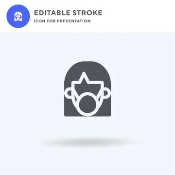 Oxygen Mask icon vector, filled flat sign, solid pictogram isolated on white Stock Illustration