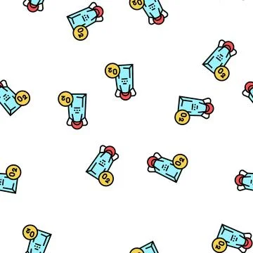 Oxygen mask package vector seamless pattern Stock Illustration