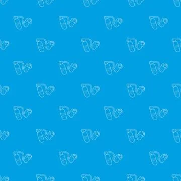 Oxygen mask pattern vector seamless blue Stock Illustration