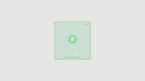 Oxygen O Periodic Table Element Tile Labeled Animation Video Overlay Alpha 4K Stock-Footage 339371593