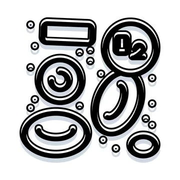 Oxygen o2 molecule science chemistry geometric shapes イラスト素材