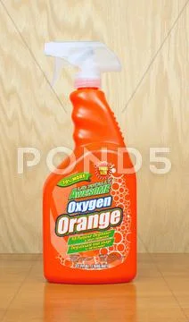 Oxygen Orange cleaner Stock Photos