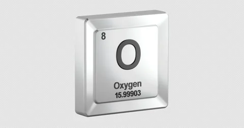 Oxygen periodic table element tile rotation animation seamlessly loopable. .. Stock Footage 336406519