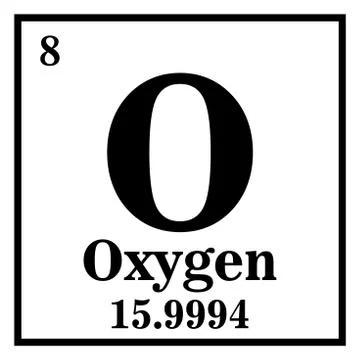 Oxygen Periodic Table of the Elements Vector illustration eps 10 Illustrazione stock