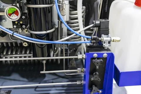 Oxygen pump for diving activities Stock Photos