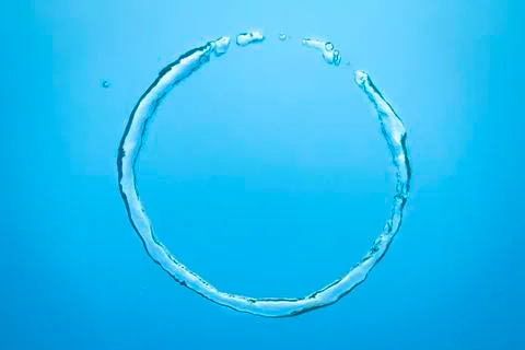 Oxygen Ring Bubbles Underwater  Stock Photos