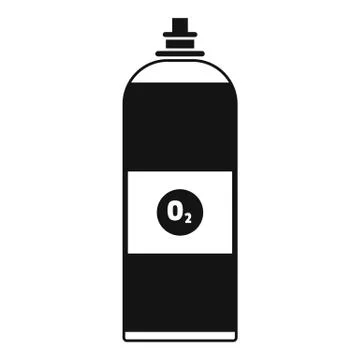 Oxygen spray icon, simple style Illustrazione stock