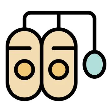 Oxygen tanks with hanging sensor measuring oxygen saturation Stock Illustration