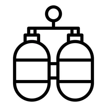 Oxygen tanks icon outline vector. Concentrator equipment Stock Illustration