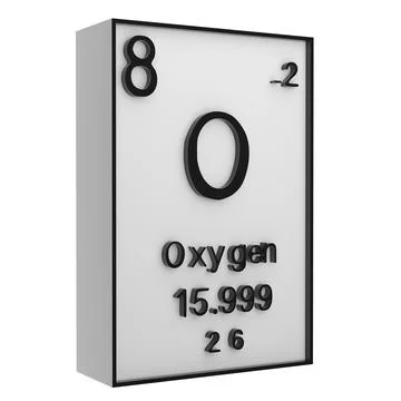 Oxygen,Phosphorus on the periodic table of the elements on white blackgroun.. Stock Illustration