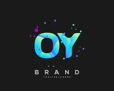 OY initial logo With Colorful template vector. Ilustração Stock