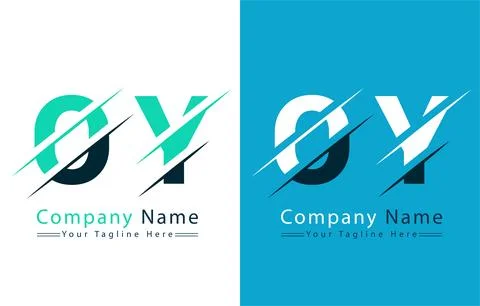 OY Letter Logo Vector Design Template Elements Illustrazione stock