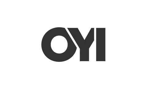 OYI logo design template with strong and modern bold text. Initial based ve.. Stock Illustration