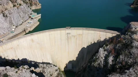 Oymapinar Dam Over Manavgat River, Turkey. Stock Footage 234316982