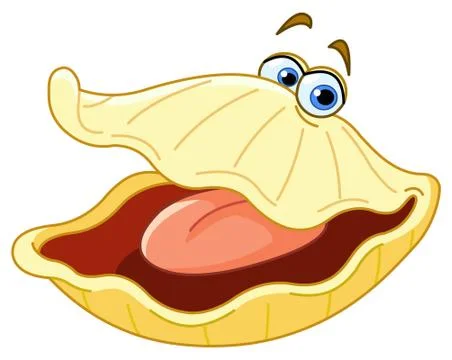 Oyster cartoon Stock Illustration
