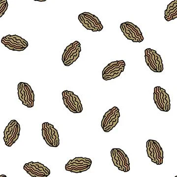 Oyster closed shell vector seamless pattern Stock Illustration