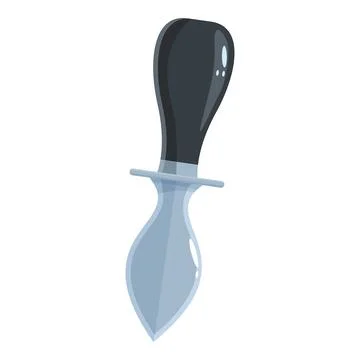 Oyster knife opening shellfish in restaurant kitchen Stock Illustration