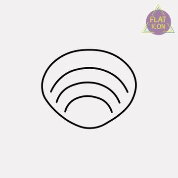 Oyster line icon Stock Illustration