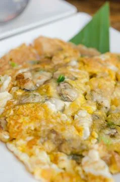 Oyster Omelette Foto stock