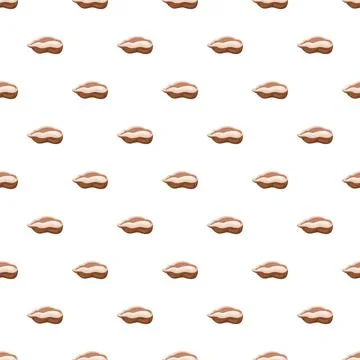 Oyster pattern background with seafood shell elements Stock Illustration